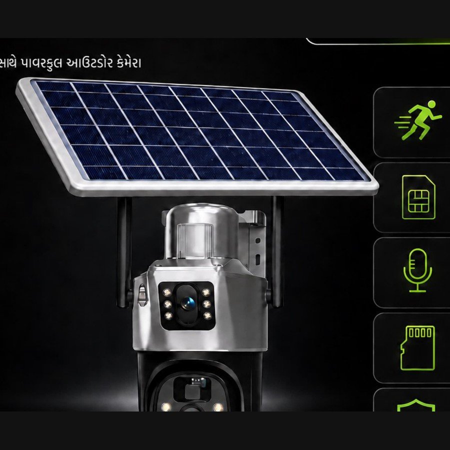Solar 360° CCTV Camera - 2 Lens