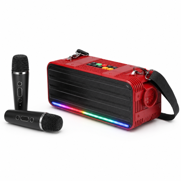 Dynamic Bazar™ 16W Portable Bluetooth Karaoke Speaker with 2 Wireless Microphones
