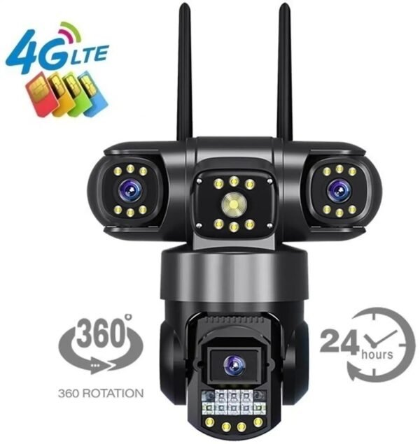 Dynamic Bazar™ 3 Lens CCTV SIM Camera (4G)